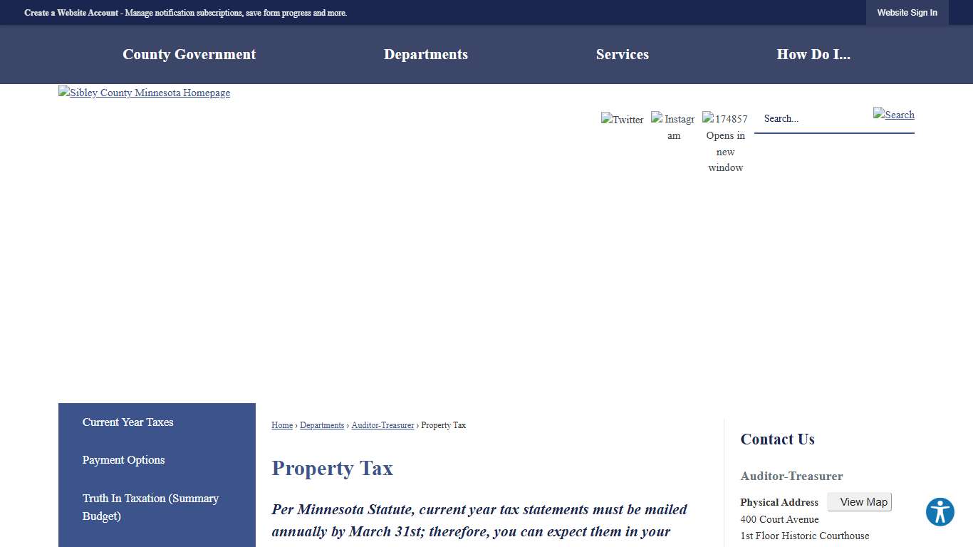 Property Tax | Sibley County, MN