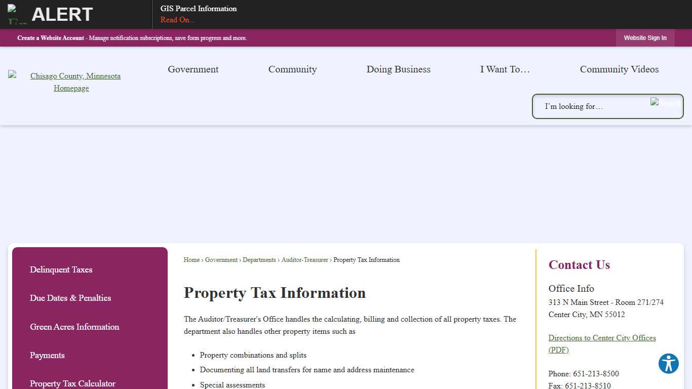 Property Tax Information | Chisago County, MN - Official Website